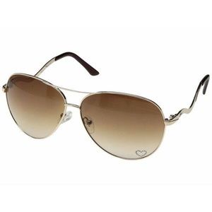 Guess 7021 Rhinestone Heart Aviator sunglasses